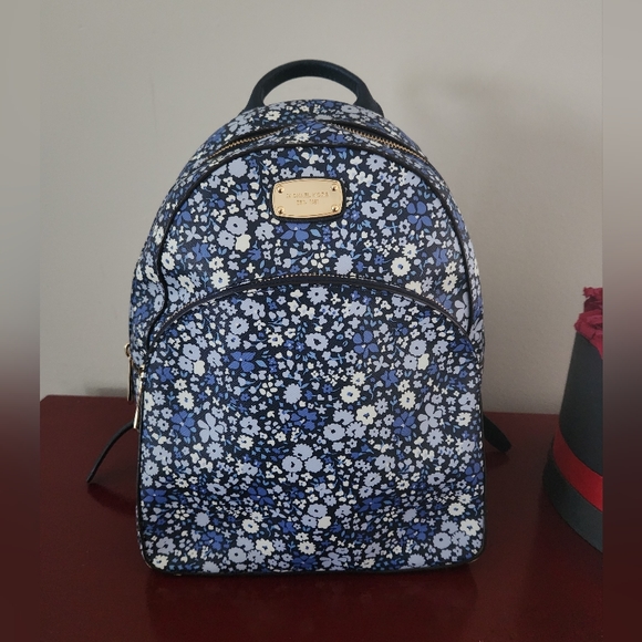 Michael Kors Blue and Gray Floral Backpack Michael Kors backpack | Mercari main image 3